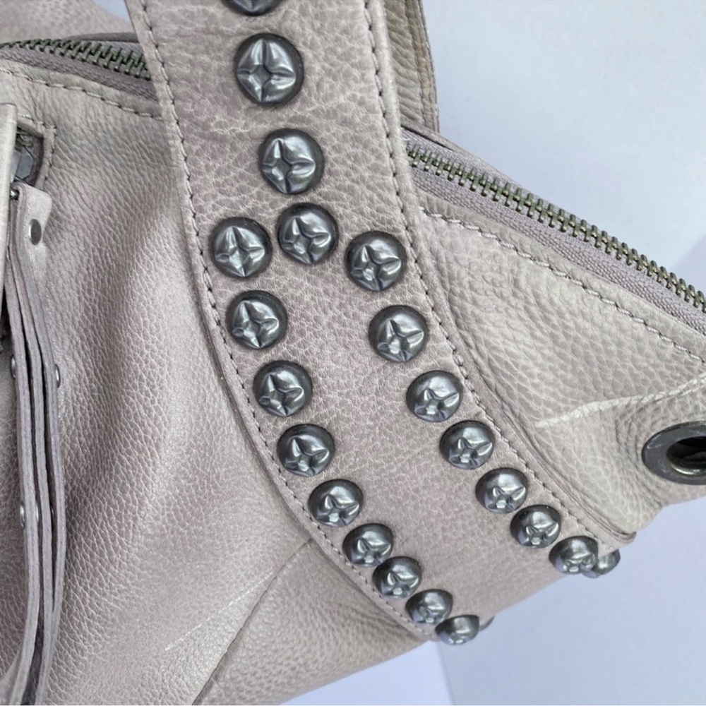 Free People Studded Taupe Shoulder Bag 20 x13 x3 - Picture 2 of 10